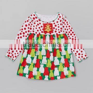 New Product Pettigirl Brand Dress With Christmas Tree Label Fancy Kids Dress Z-GD80724-21