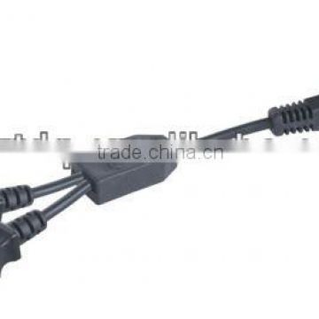 european 1male to 2 female extension cord