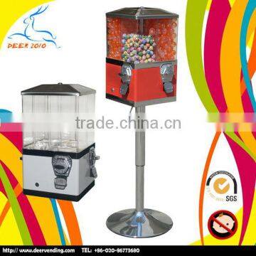 square gumball vending machine/candy vending machine/vending machine manufacturer