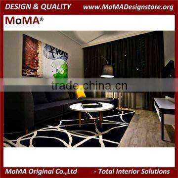 (MA123H) Black Fabric Living Room Sofa/Modern Hotel Furniture/Furniture Set