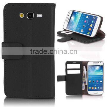 For Samsung GALAXY GRAND2 G7106/G7105 black wallet leather case high quality factory's price