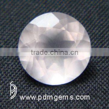 Rose Quartz Round Cut For Platinum Necklace From Wholesaler