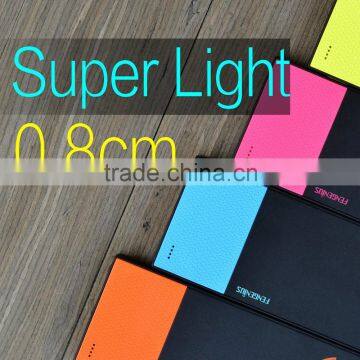 2015 new slim and light powerbank 6000mAh, portable mobile power bank