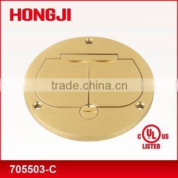 Ul listed Round box covers dual highed cover for Duplex Brass