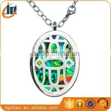 stainless steel colorful shell element pendant