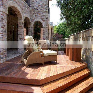 Natural Wood Grain Surface Decking Wpc Garden Floor