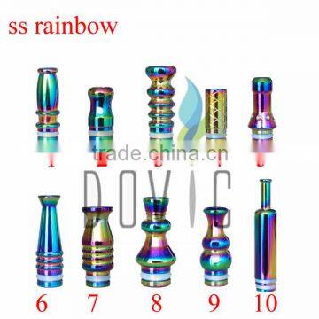 factory price stainless steel 510 drip tips rainbow drip tips ecig drip tips