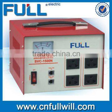 Hot sale China SVC 1500VA single motor type automatic universal voltage stabilizer