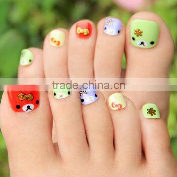 Beauty Sticker Hot selling Bling 3D Toe Sticker Nail Art Wraps Decal Tips Decoration Pedicure Rhinestone