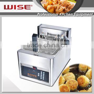 Top Quality Stainless Steel Auto Lift Up Snack Frying Machine 12L Hotel Equipment