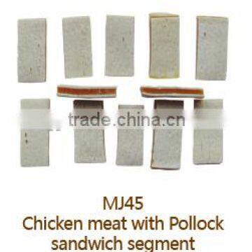 chicken meat with pollock sandwich segment jerky for Dog Food