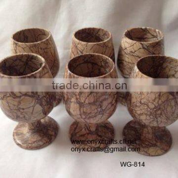 Merina Marble Wine Glass Set