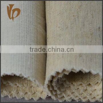 new designer natural linen color cotton linen blends fabric weft and warp wadded double layer fabric for table linen