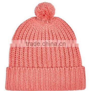 2016 orange/pink ladies knitted winter hat