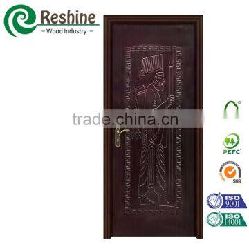 Elegant Interior Melamine Faced Door Skin Hdf Wooden