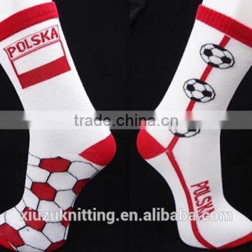 football pattern cotton sport socks