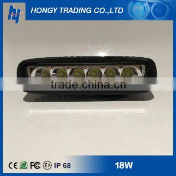 2016 hot sale 18w single row led work light , flood/ spot beam, for 4wd car