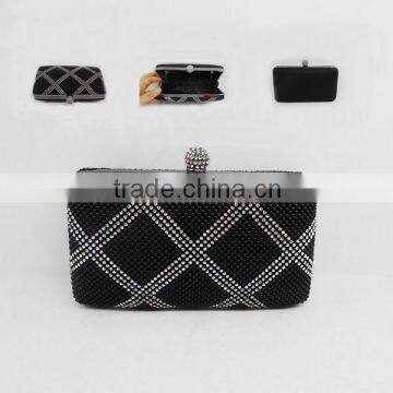 Beaded and Diamond women party clutch with chain