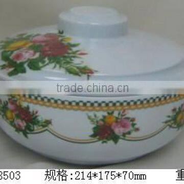 Melamine nice design chinese soup bowl with cover