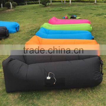 Inflatable Outdoor Air Sleep Sofa Couch Portable Furniture Sleeping Hangout Lounger Imitate Nylon External Internal PVC