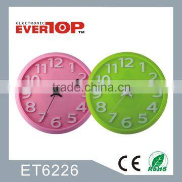 NEWLY PLASTIC DECORATIVE WALL CLOCK ET6226