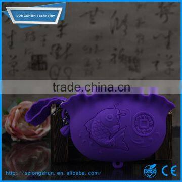 Dahoc Cheapest Silicone Kids Coin Wallet With Lotus and Hello Kitty Pattern Embossing photo-2