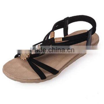 CX298 2017 summer ladies strappy sandals with ornament