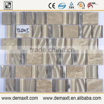 mixing materials geometric floor tiles 30x30mm red colour aluminium alloy mosaic for glass mosaic ceramic tile
