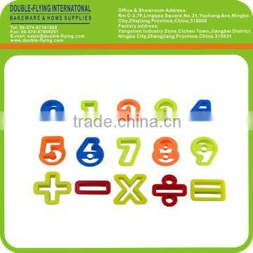 Plastic 0-9 Number & Digital Symbols Cookie Cutter Set. 5 Rules of Arithmetic