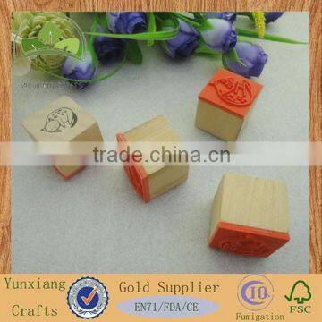 Square wooden stamp, wooden stamp handle