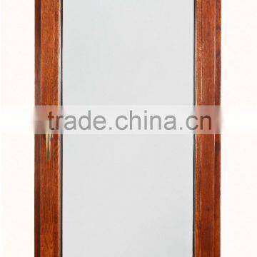 Aluminium wood clad double glazing casement door designfrom Zhongshan broad Factory