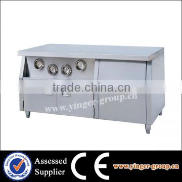 YGWS-02 With Cup Dispenser Stainless Steel Kitchen Center Island