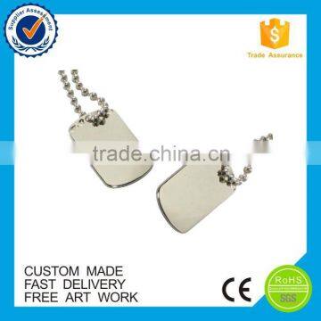 Wholesale blank zinc alloy metal customized dog tag manufacturer