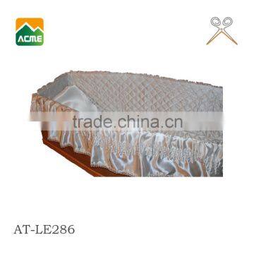 AT-LE286 luxury Coffin Lining Satin Fabric supplier