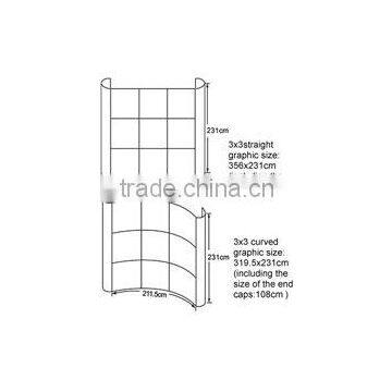 Tension fabric pop up display stand in Suzhou