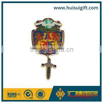 wholesale promotional fashionable fancy glitter spinning lapel pins badge
