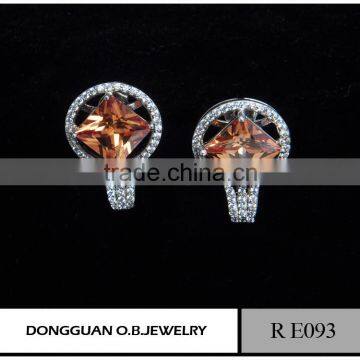 Sterling Silver Cut Cubic Zirconia Stud Earrings