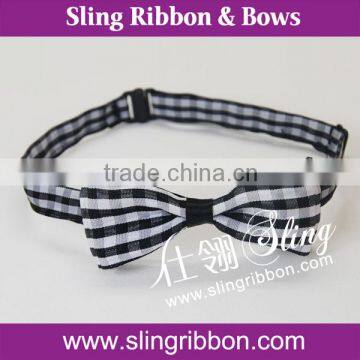 Children Checked Ribbon Tie Bows