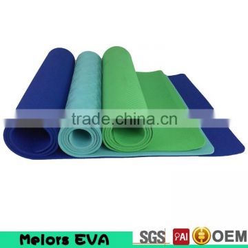 Eco friendly Melors washable Ladies Exercise Fitness Workout Non Slip Soft Resilient Natural Rubber TPE Yoga Mat