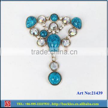 Cheap Price Metal Shoe Chain Buckle With Glass