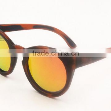 2016 Bicycle shape Bamboo sunglasses with Orange lens Wholesale