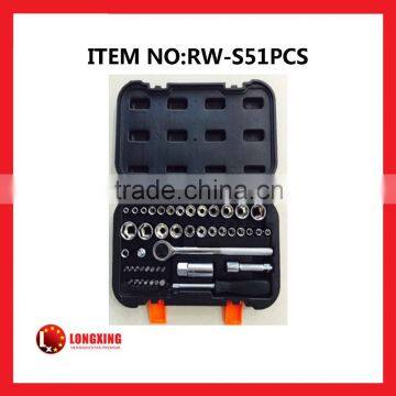 Factory Supply 51pcs (1/4"&3/8")socket wrench tool set for socket wrench set,spanner knife set