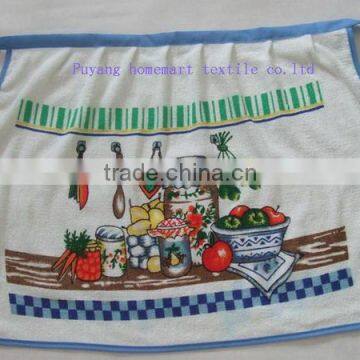 New Design Printing Velour Cotton Half Short Waist Apron for Cooking photo-4