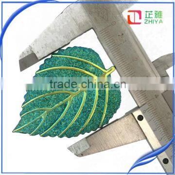 Leaves Shape Stone Rhinestone Accessories ,Resin Cabochon Gemstone ,Garment Gemstone,can Make 2holes photo-2