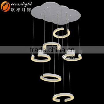 Crystal Sand Pendant Lamp Lampadari Modern Acrylic Light OXD9065-6C
