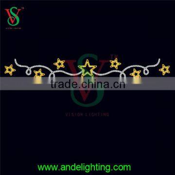Customized 2d Motif Rope Light Large Giant Hanging Outdoor Street Light Fiesta Lighting Manufacture in China