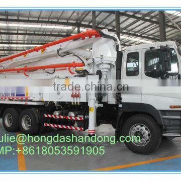 SHANDONG HONGDA Truck mounted Concrete Pump Boom Length 45m HOWO Chassis