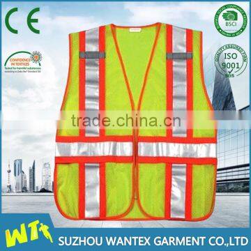 fluo yellow safety working vest wholeslae reflective vest uniform working uniform road vest