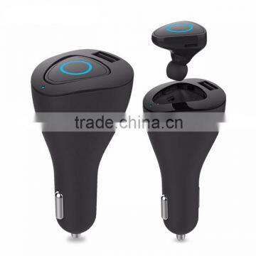 R6000 Mini Stereo Car Bluetooth headset Wireless earphone bluetooth handsfree car kit headphone earbud with Charging Dock 2 in 1