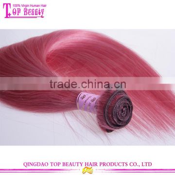 Factory price top grade 7a european hair straight pink human hair weave